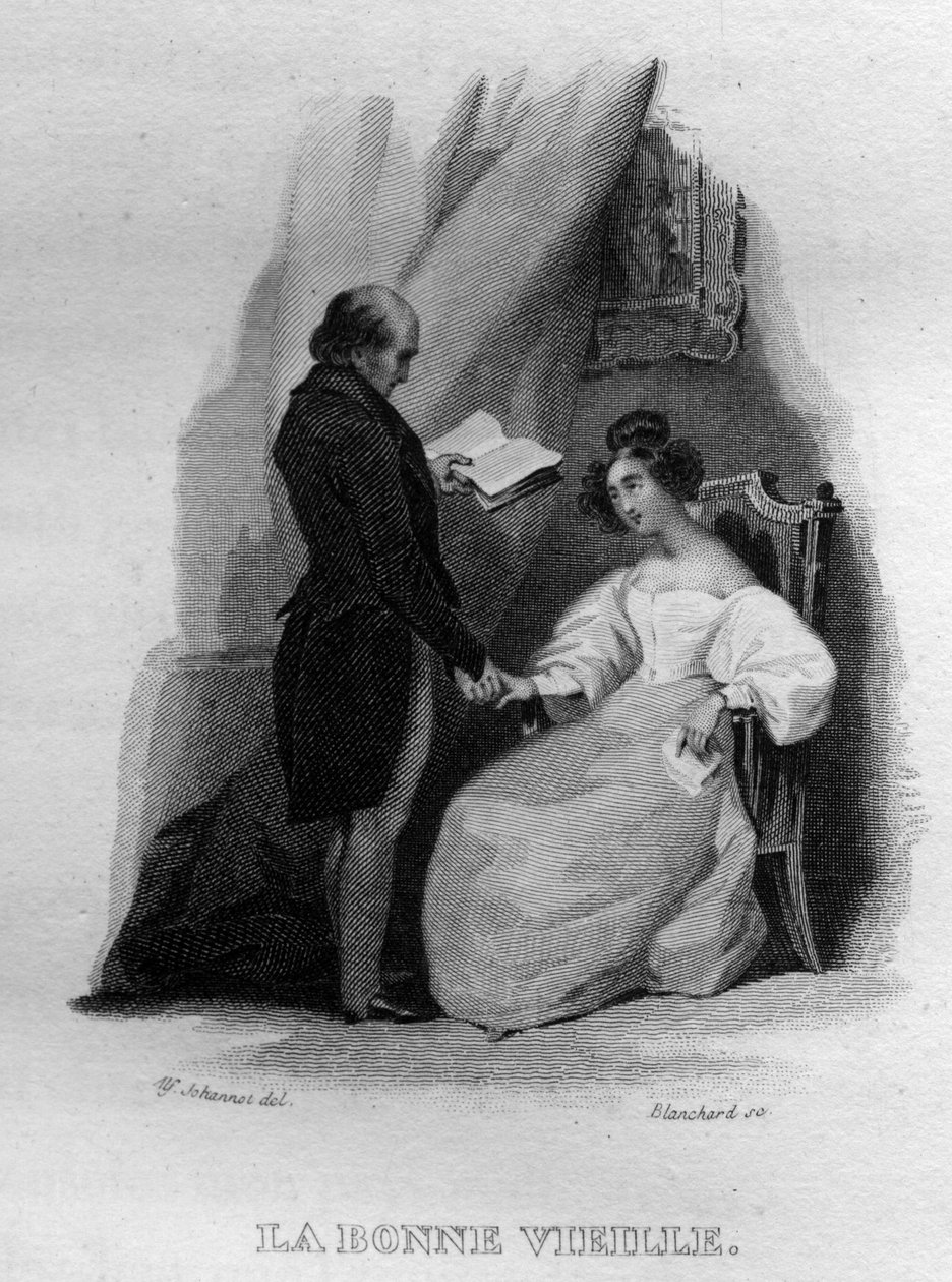 Pierre Jean de Berangerin (1780-1857), ranskalaisen runoilijan ja lauluntekijän "" Oeuvres completes" (1834) Berangerin vanha kunnon laulu. tekijältä French School