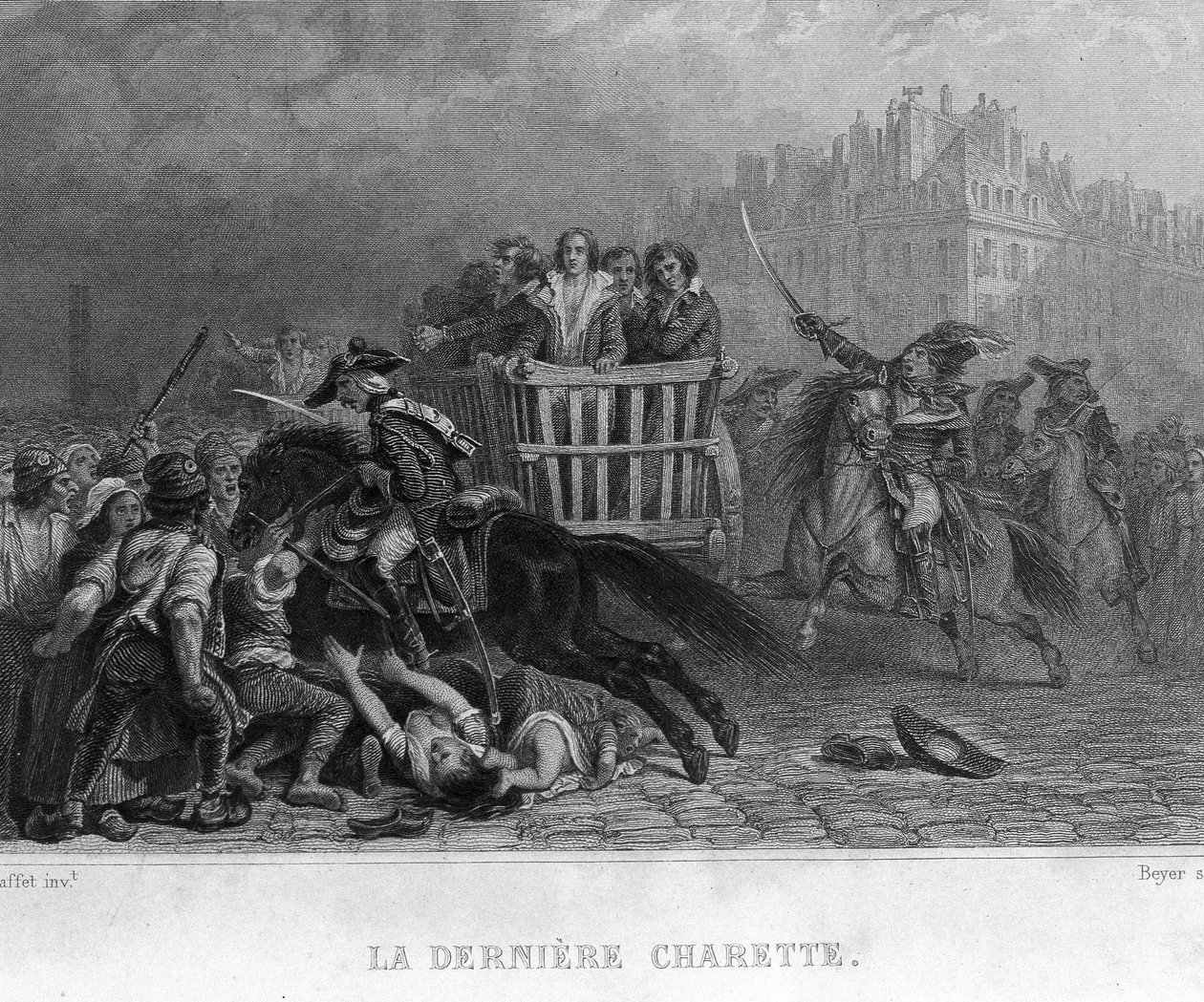 La last charrette - Thiersin teoksessa Revolution francaise. 1800-luvulla tekijältä French School