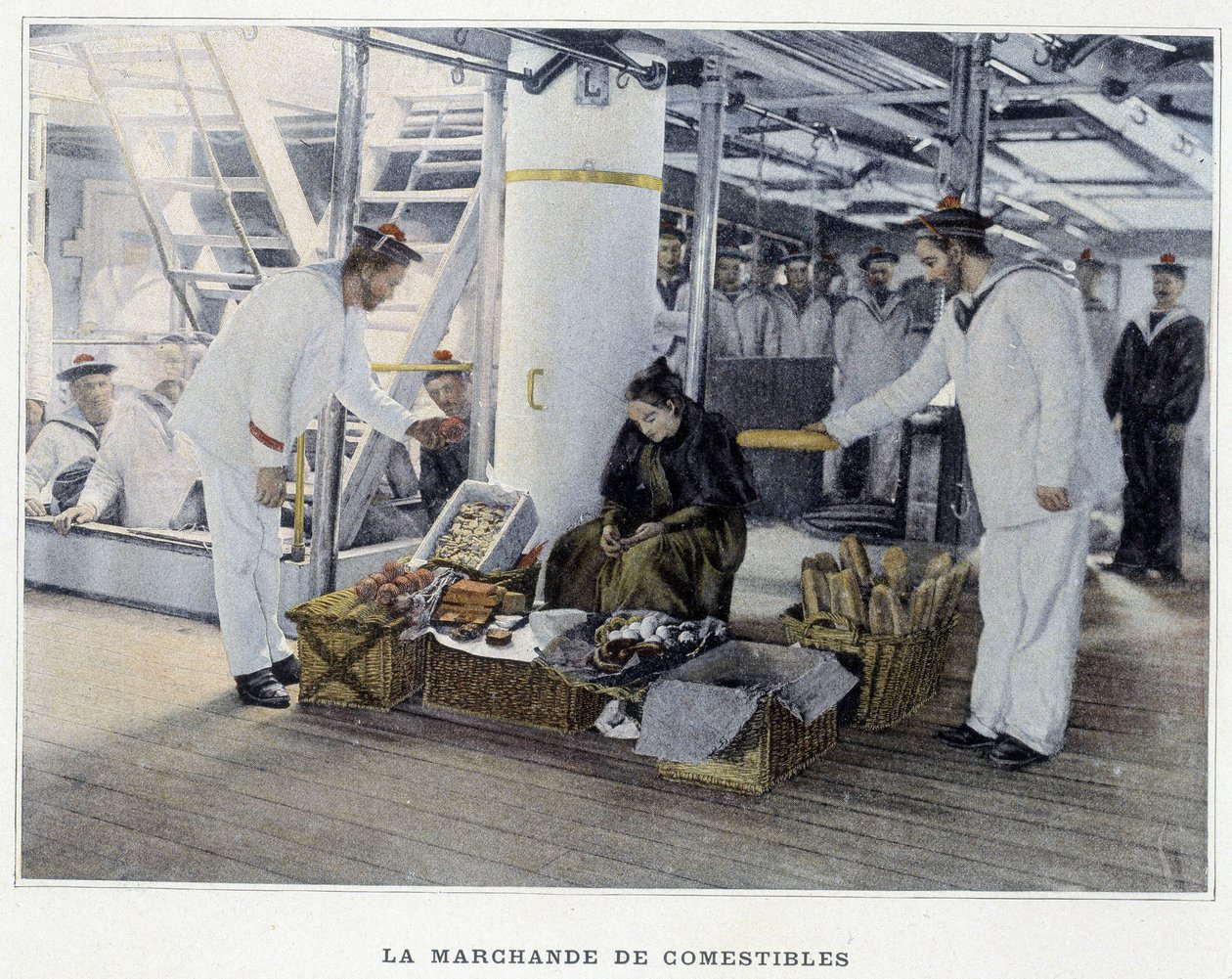 Syötävien elintarvikkeiden kauppias - ""Military album - Navy: Life on board"" tekijältä French School