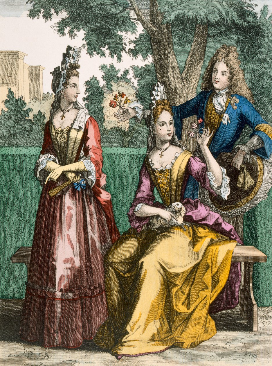 Naisten juhlamekot, 1690 tekijältä French School