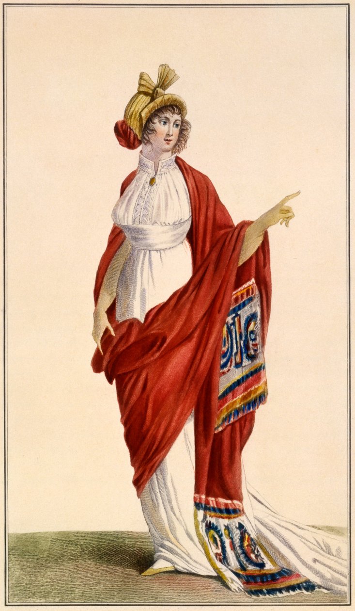 Naisten kreikkalaistyylinen iltapuku, 1789 tekijältä French School