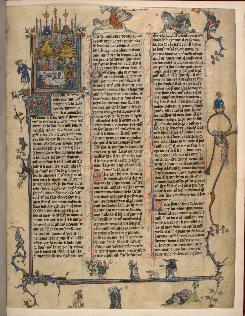 Lancelot-Grail (The Prose Vulgate Cycle), lisää MS 10294/1 f.1dr tekijältä French School