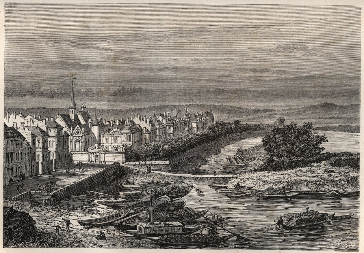 Arsenaali Pariisissa Henri IV:n johdolla 1600-luvulla - kaiverrus kirjasta "" Ranskan historia kerrottiin lapsenlapsilleni"" - Francois Guizot - 1872-1876 tekijältä French School
