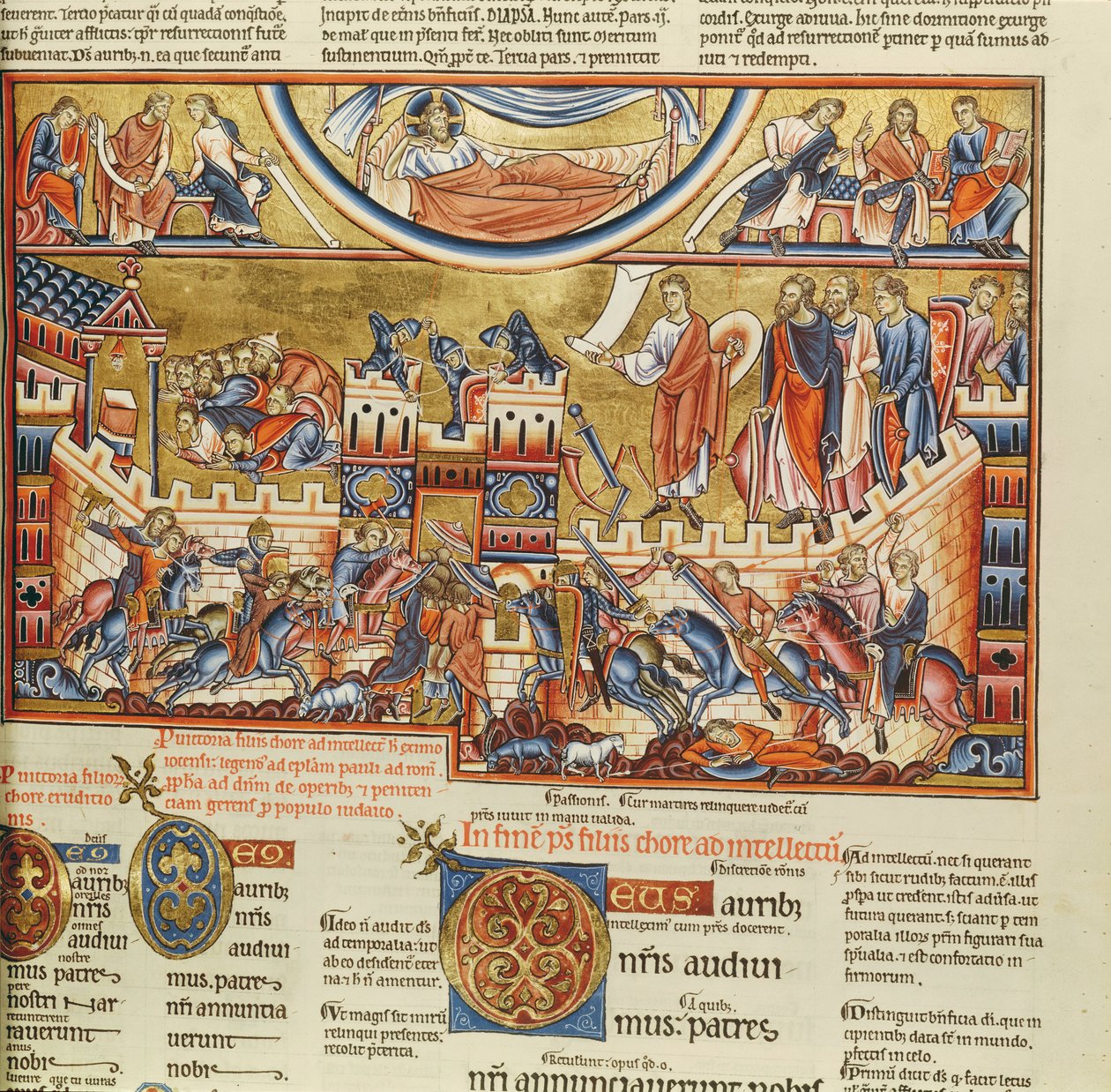 Lat 8846 f.76, piiritys kaupungissa, Hebraica Romana Gallicasta tekijältä French School