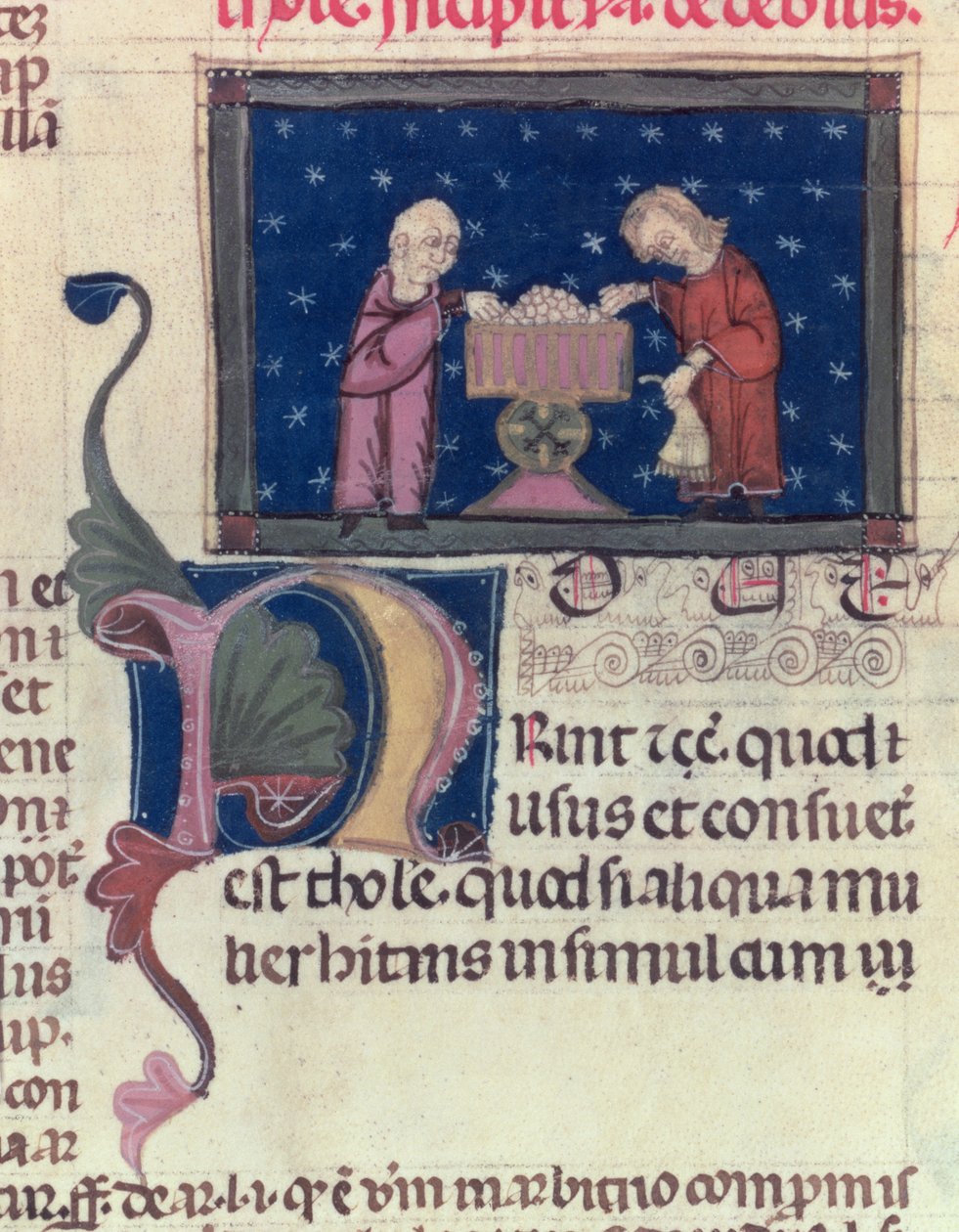 Lat 9187 fol.11v Velallinen, Coutumes de Toulouse, 1296 tekijältä French School