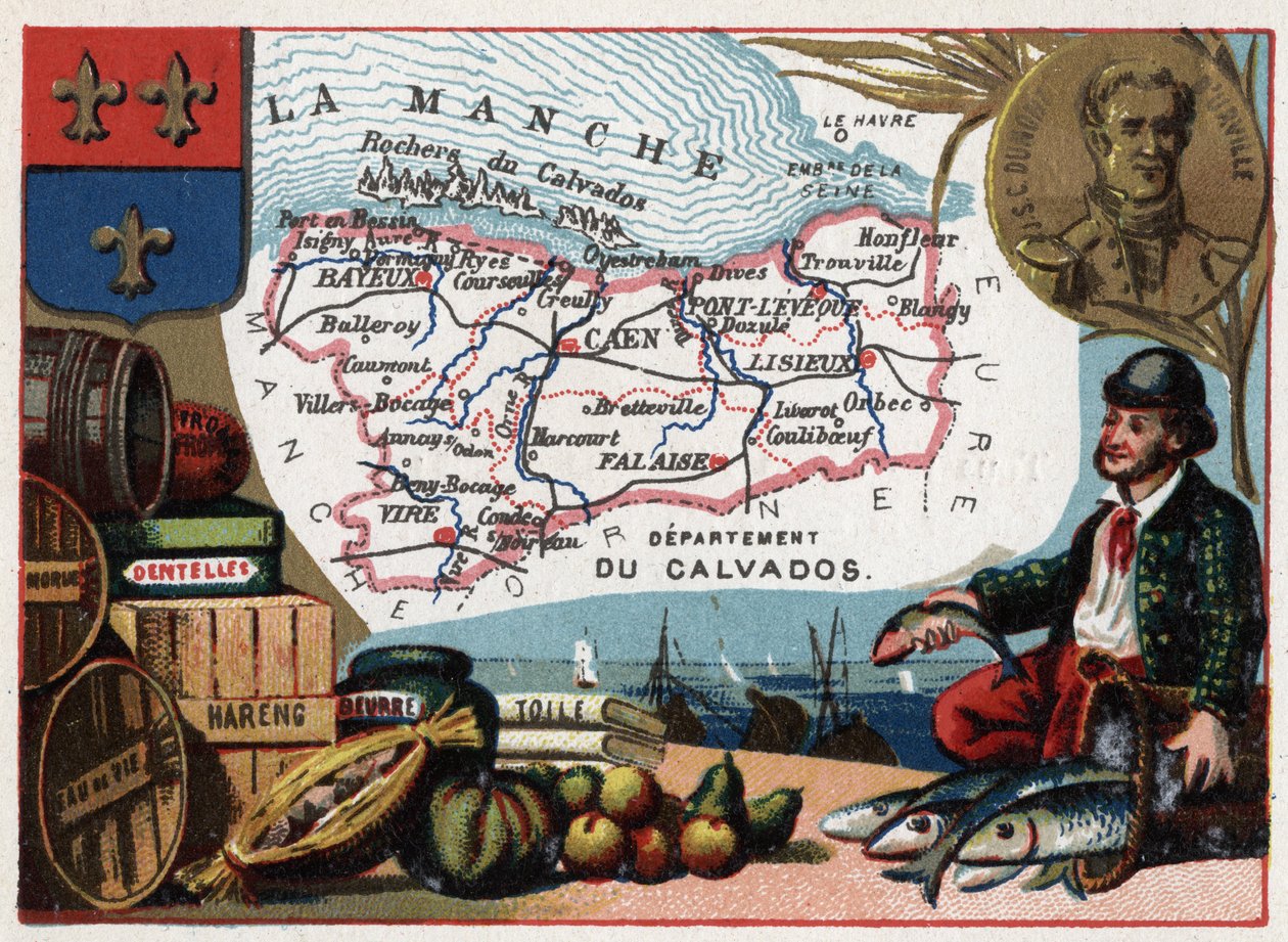 Le Calvados (14) Basse Normandy (Ala-Normandia), Ranska. Ranskalaisen tutkimusmatkailijan Jules Sebastien Cesar Dumont d