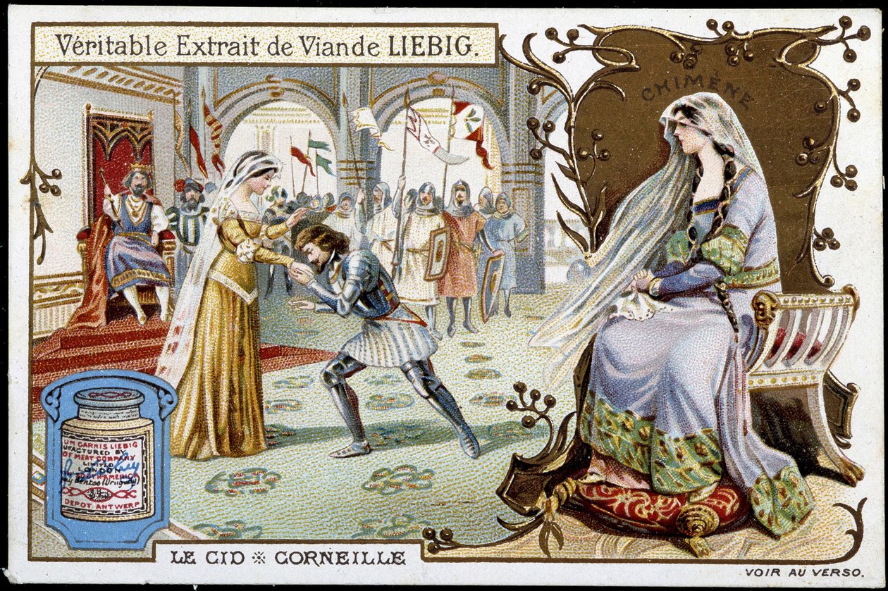 Le Cid de Pierre Corneille (1606 - 1684), kromolitografia Liebig, sd. 1800-luvulla tekijältä French School
