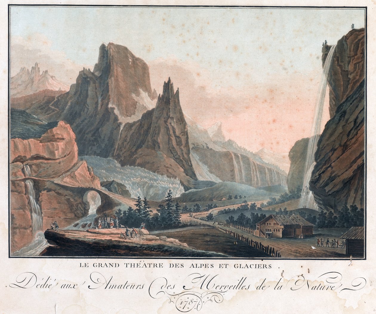 Le Grand Theatre des Alpes et Glaciers,
1787 (Etsaus ja akvatintti) tekijältä French School