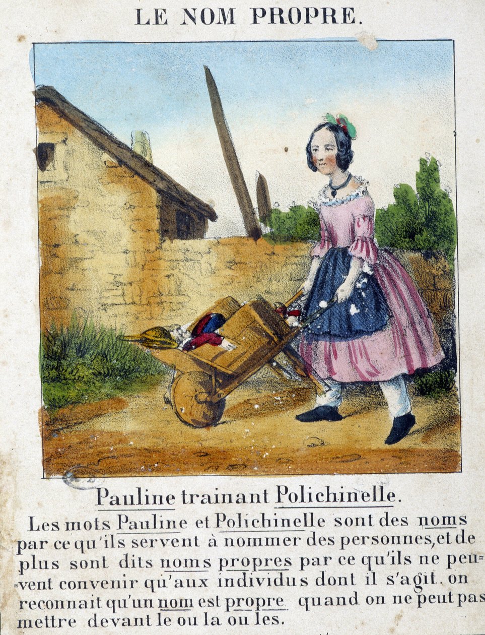 Le Nom Proper (lelujaan kantava tyttö) - "" La grammar en images" tekijältä French School