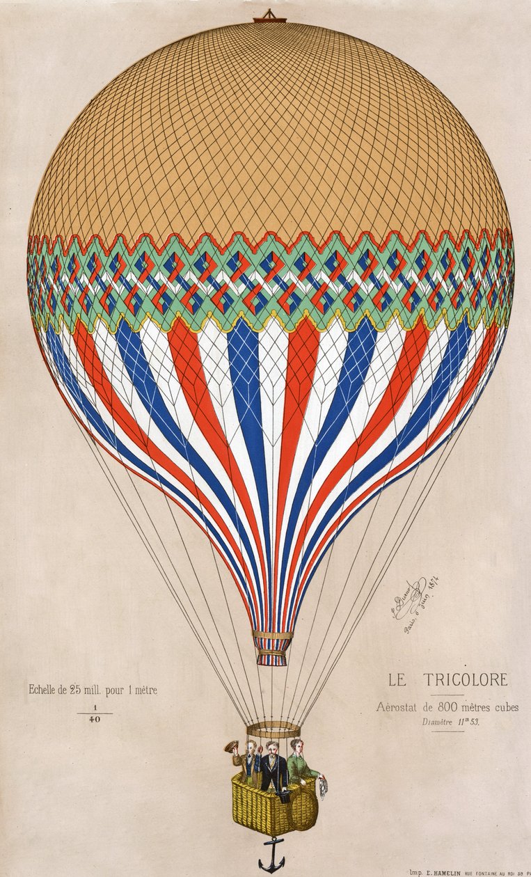 Le Tricolore, publ. 1874 (väri litho) tekijältä French School