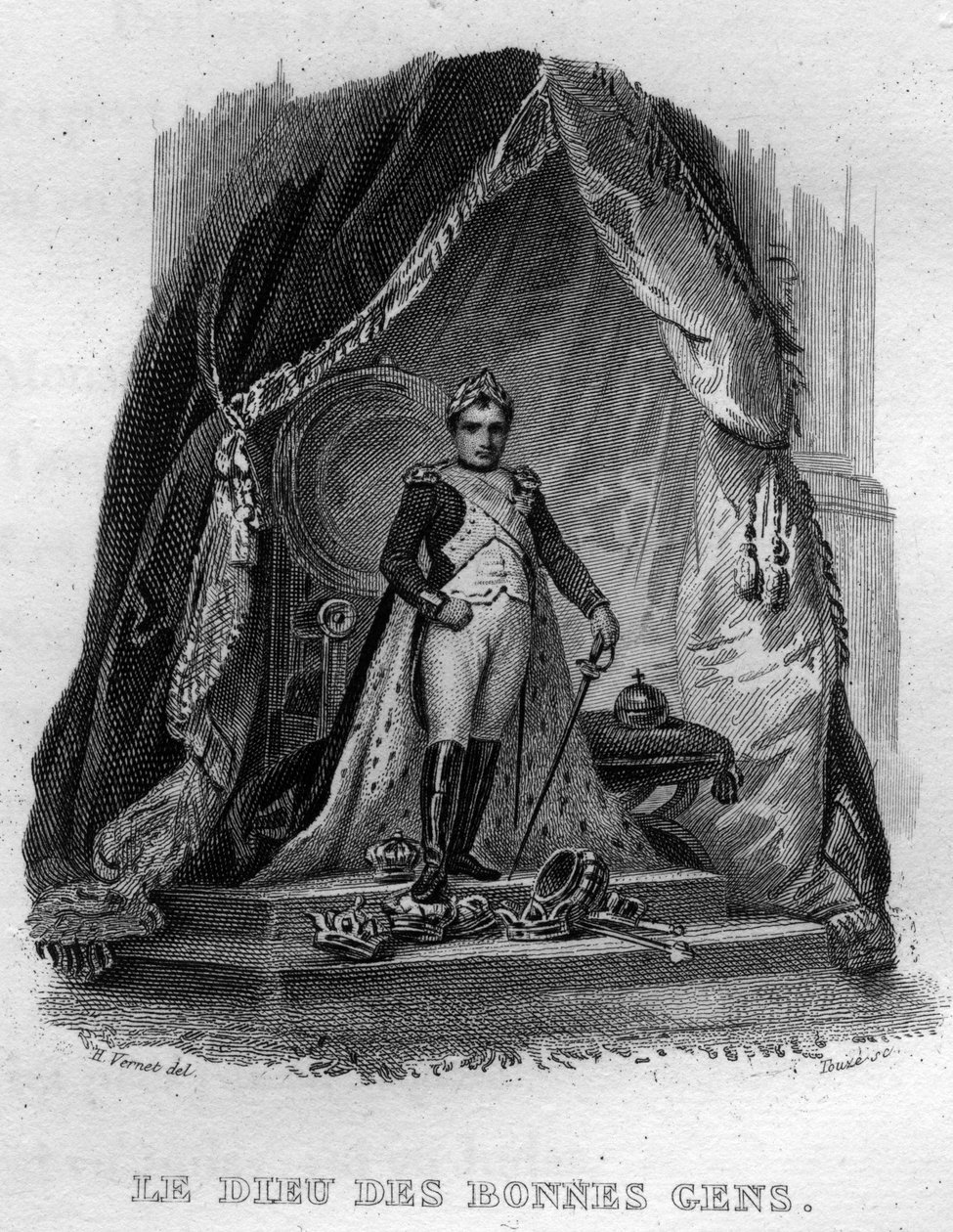 Hyvien ihmisten jumala Berangerin laulu Pierre Jean de Berangerin (1780-1857), ranskalaisen runoilijan ja lauluntekijän teoksessa ”Oeuvres completes” (1834). tekijältä French School