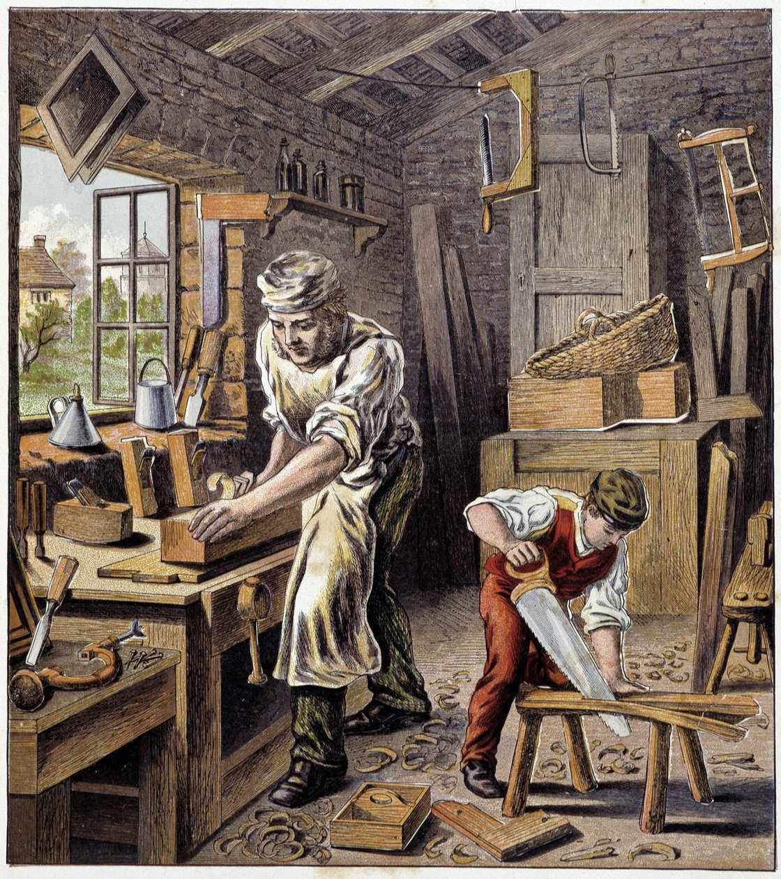 The jointer - lehdessä "Magazine for little children", toim. Hachette, nd. noin 1900 tekijältä French School