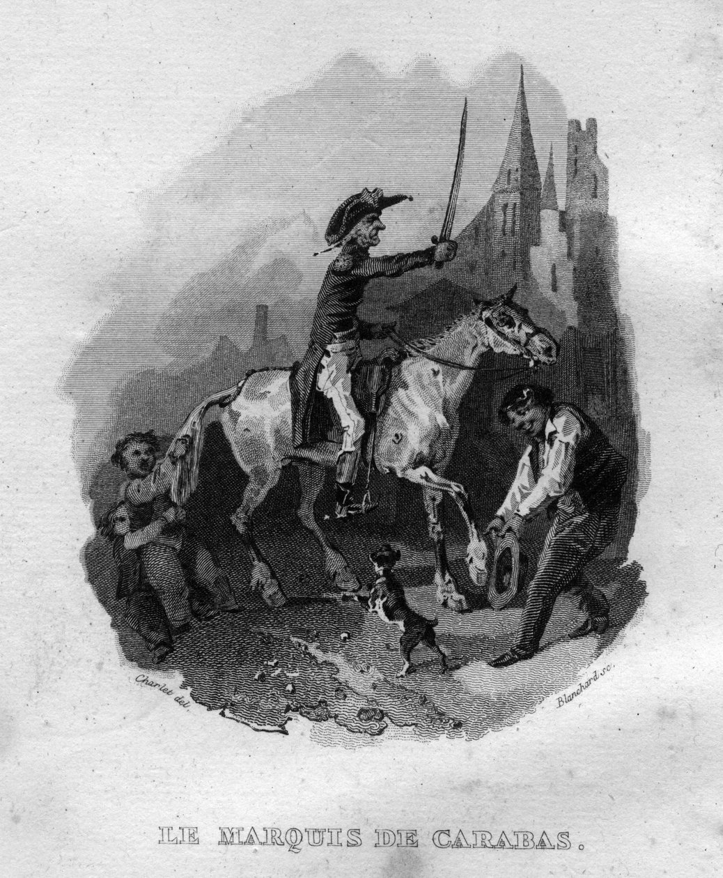 Carabas Chanson de Berangerin markiisi Pierre Jean de Berangerin (1780-1857), ranskalaisen runoilijan ja lauluntekijän teoksessa "Oeuvres valmistuu" (1834). tekijältä French School