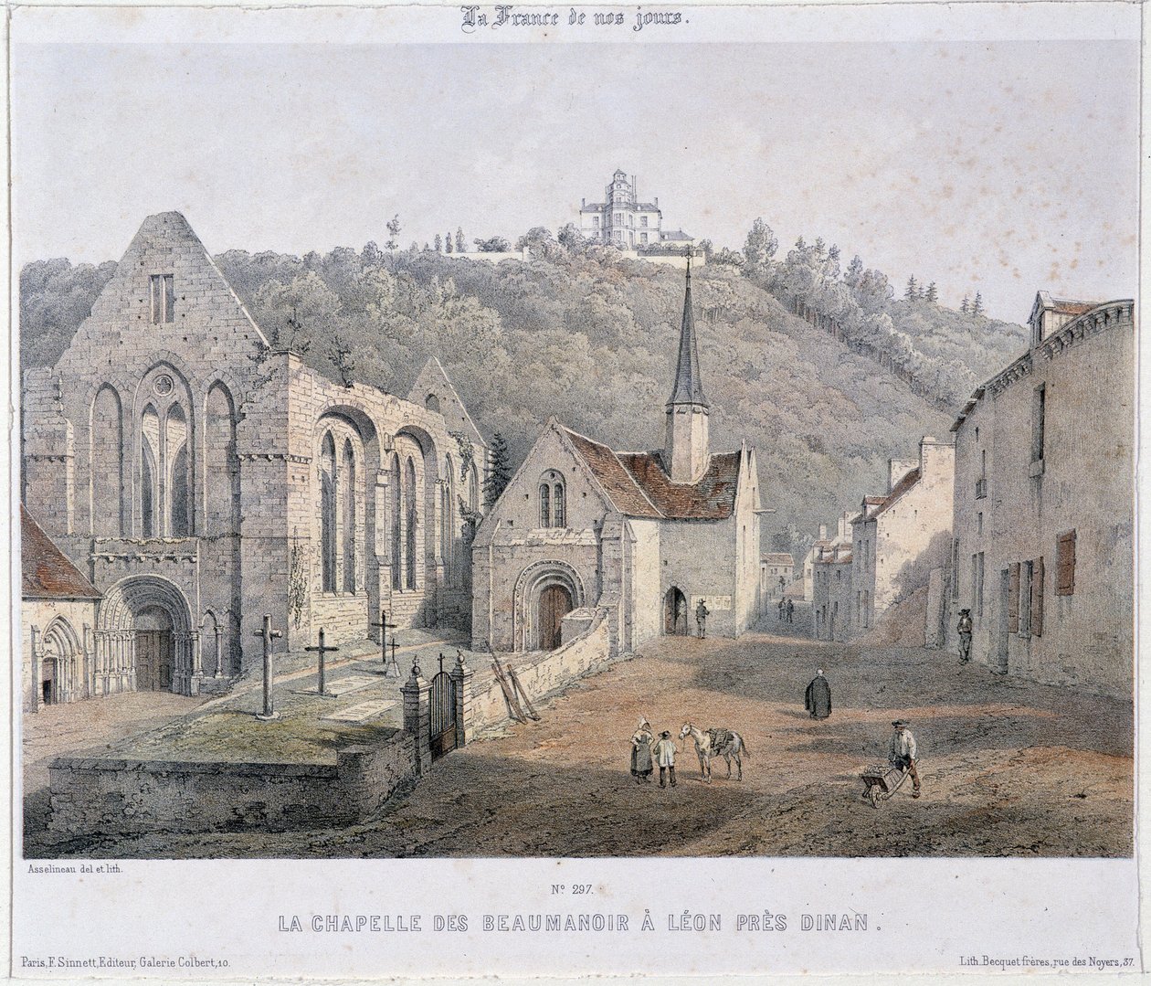 Abadia de Lehon i capella de Beaumanoir prop de Dinanfinnish tekijältä French School
