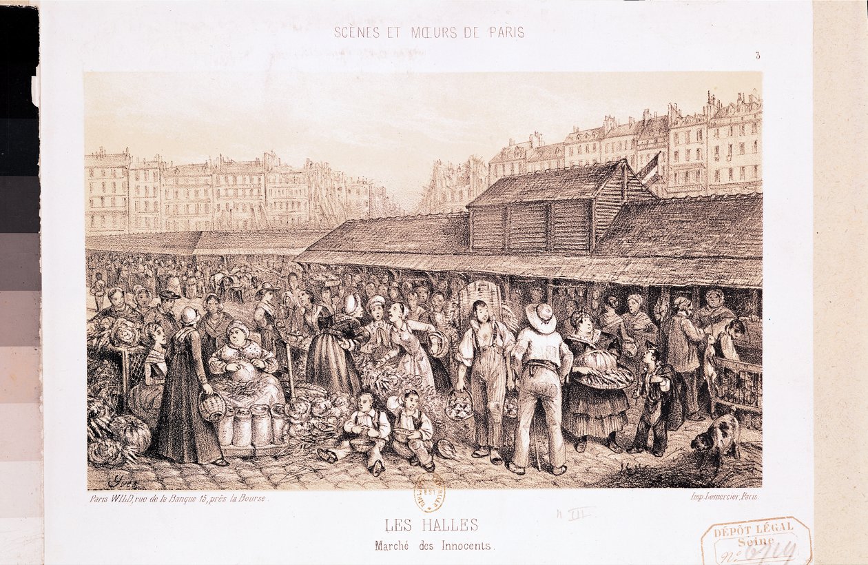 Les Halles, 1855 tekijältä French School