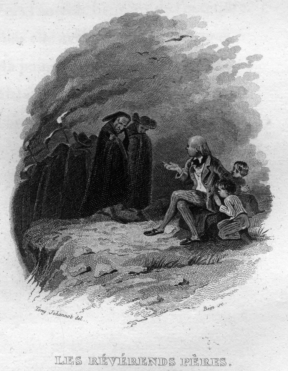 Pierre Jean de Berangerin (1780-1857), ranskalaisen runoilijan ja lauluntekijän, Pierre Jean de Berangerin (1780-1857) kunnialliset isät Chanson de Beranger teoksessa "Oeuvres valmistuu" (1834). tekijältä French School