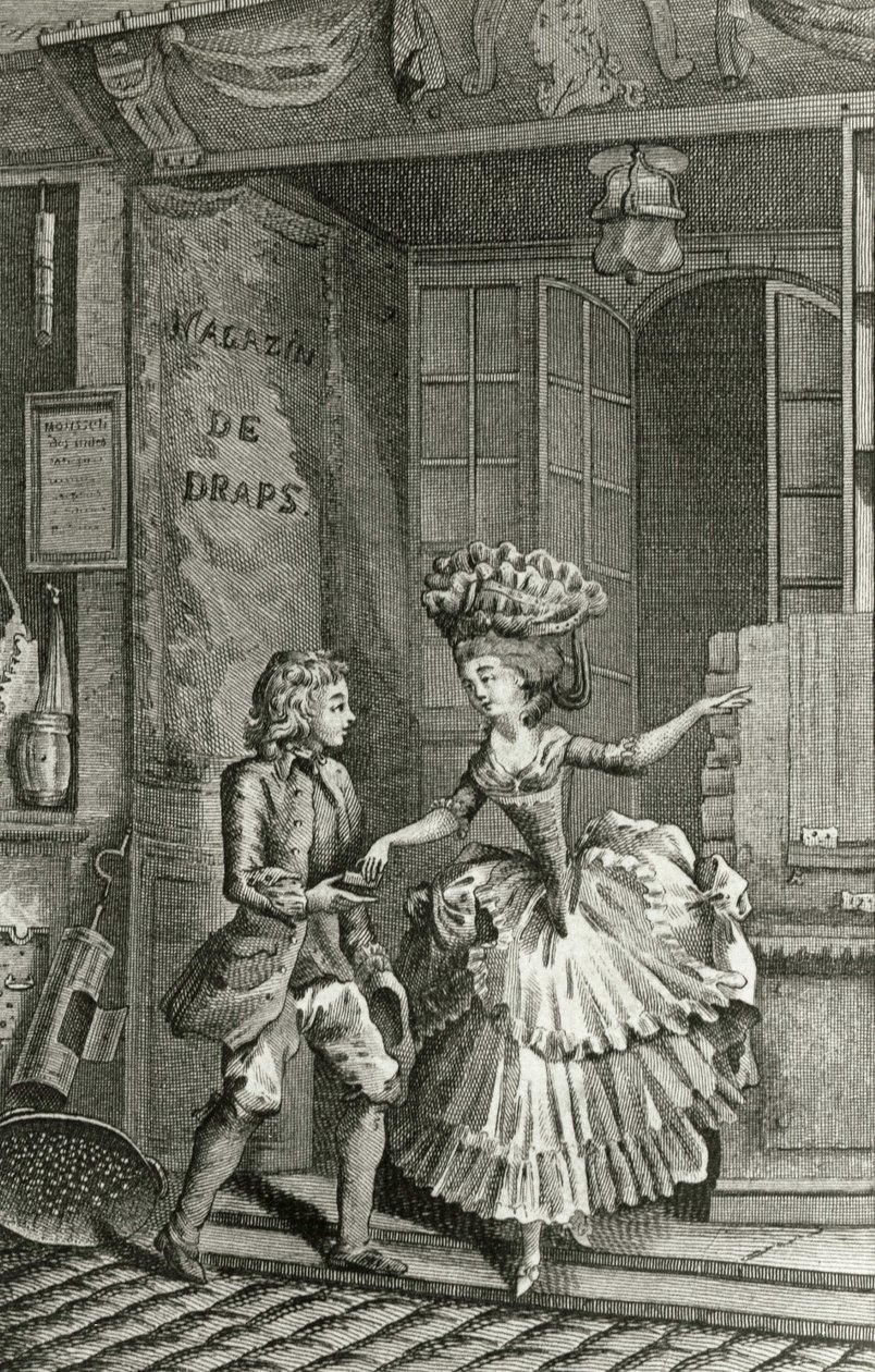Libertinage - teoksessa "Ranskan tasavallan naisen päivä päivältä", Restif de La Bretonne (1734-1806), Geneve 1791-1794. tekijältä French School