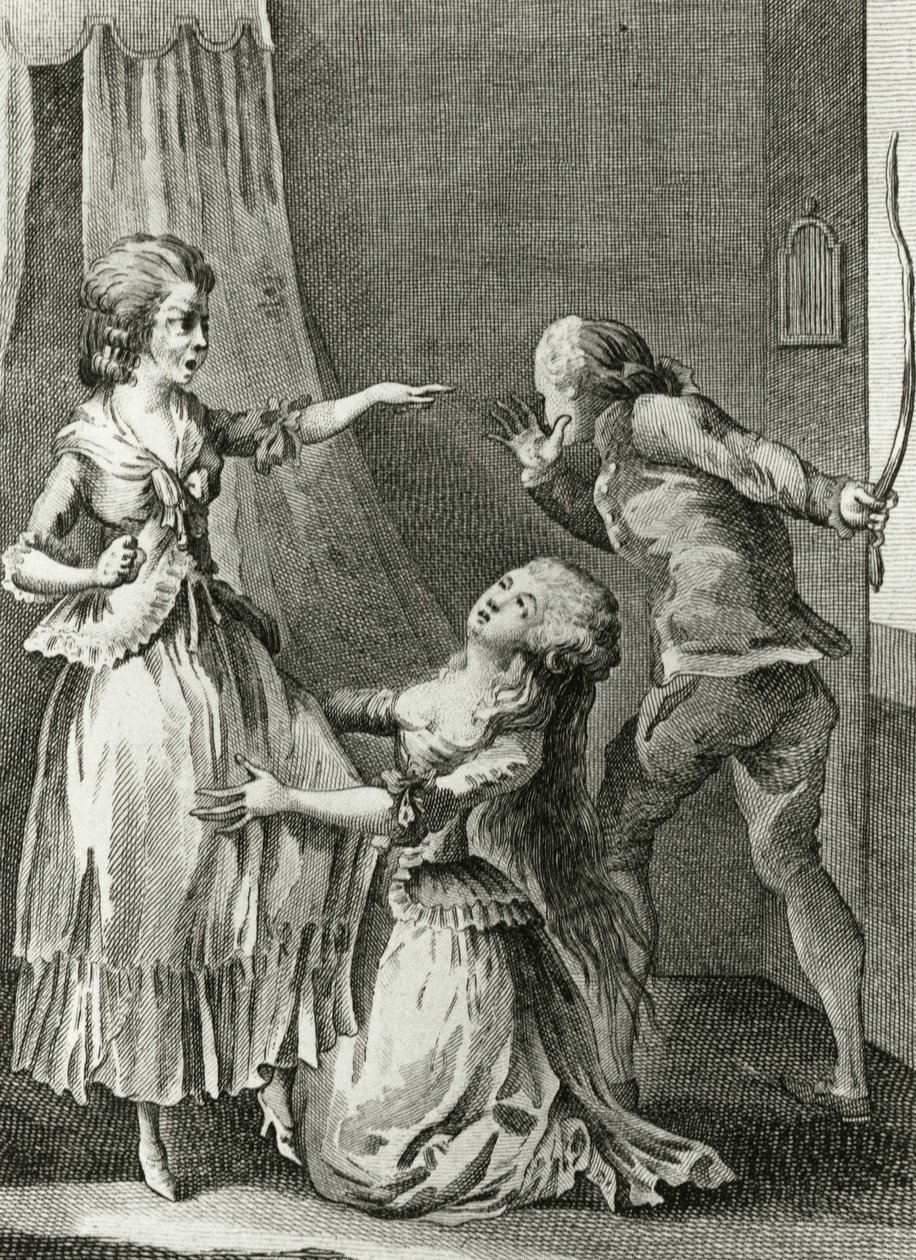 Libertinage - teoksessa "Ranskan tasavallan naisen päivä päivältä", Restif de La Bretonne (1734-1806), Geneve 1791-1794. tekijältä French School