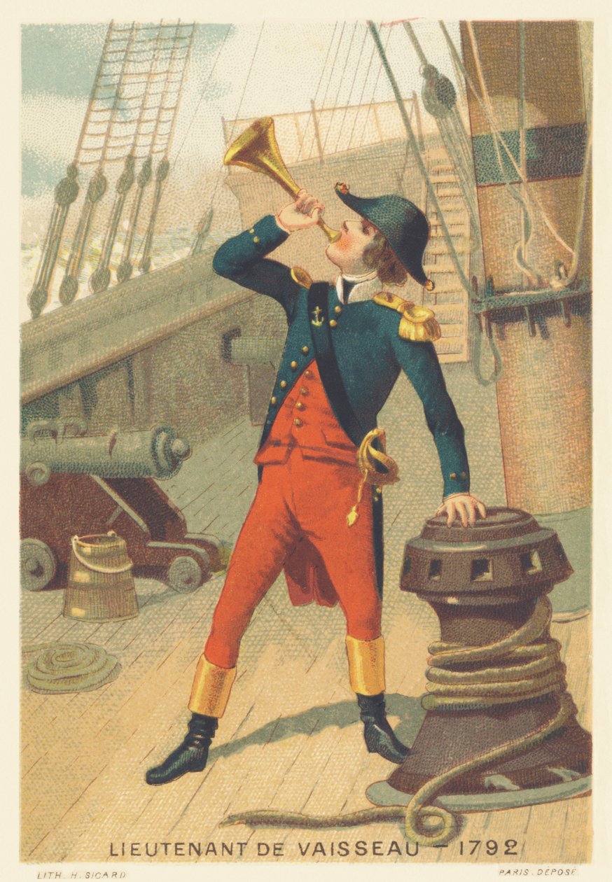 Laivan luutnantti vuonna 1792 tekijältä French School