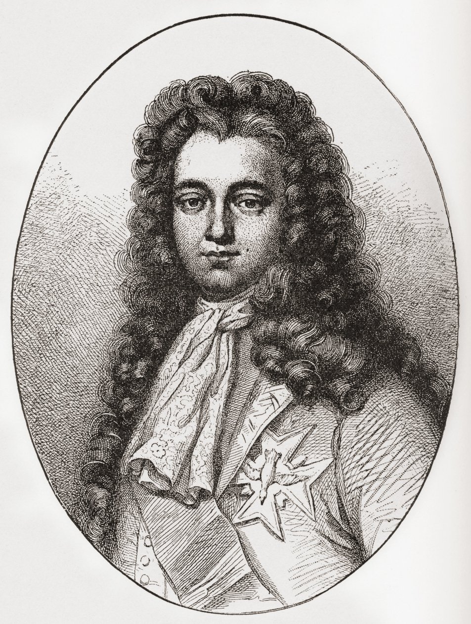 Louis François Marie Le Tellier Marquis of Barbezieux, 1668 1701. Ranskan valtiomies. Les Heures Libres, julkaistu 1908. tekijältä French School