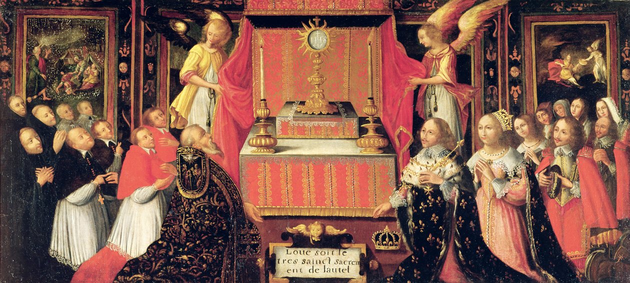 Ludvig XIII (1601-43) Anna Itävalta (1601-66) Infanta Espanjasta ja Gaston de France (1608-60) Orléansin herttua ennen pyhää sakramenttia tekijältä French School