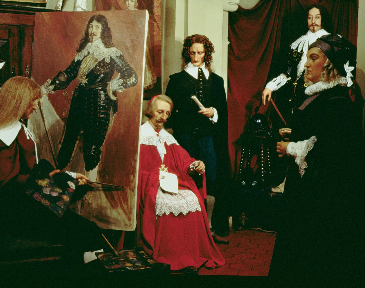 Ludvig XIII (1601-43) Philippe de Champaignen (1602-74) työpajassa (vaha) tekijältä French School