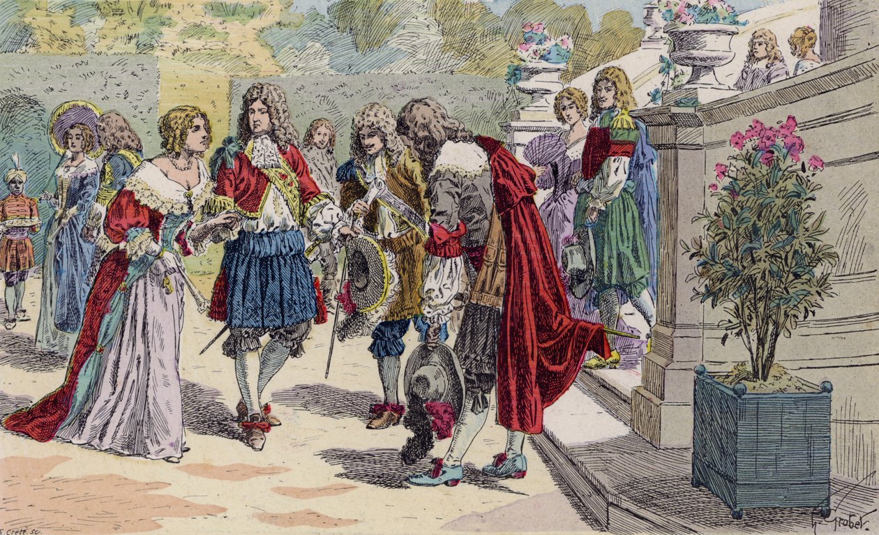 Ranskan Ludvig XIV ja hänen hovinsa Versailles