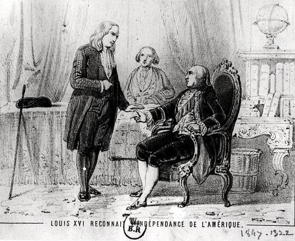 Louis XVI (1754-1793) tunnusti Yhdysvaltain itsenäisyyden vuonna 1783 tekijältä French School