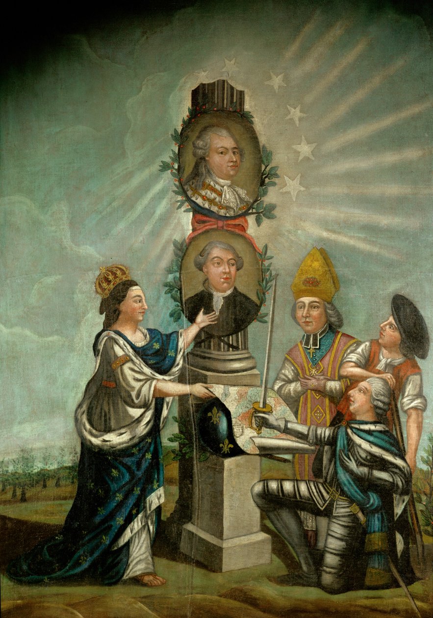 Ludvig XVI ja hänen valtiovarainministerinsä Jacques Necker, jota Ranskan kolme perikuntaa, aristokratia, papisto ja porvaristo, ihailivat ... tekijältä French School