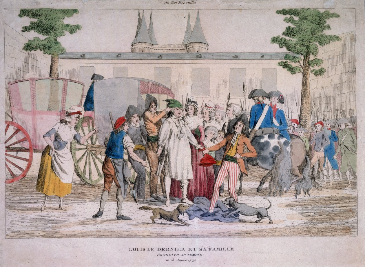Ludvig XVI perheineen johti temppeliin tekijältä French School
