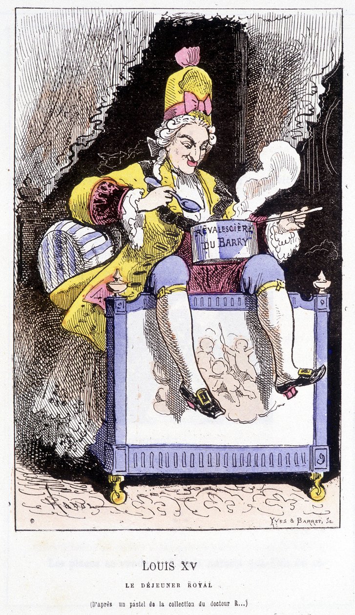 Ludvig XV - Touchatoutin "" History of France Tintamarresque" -kirjassa tekijältä French School