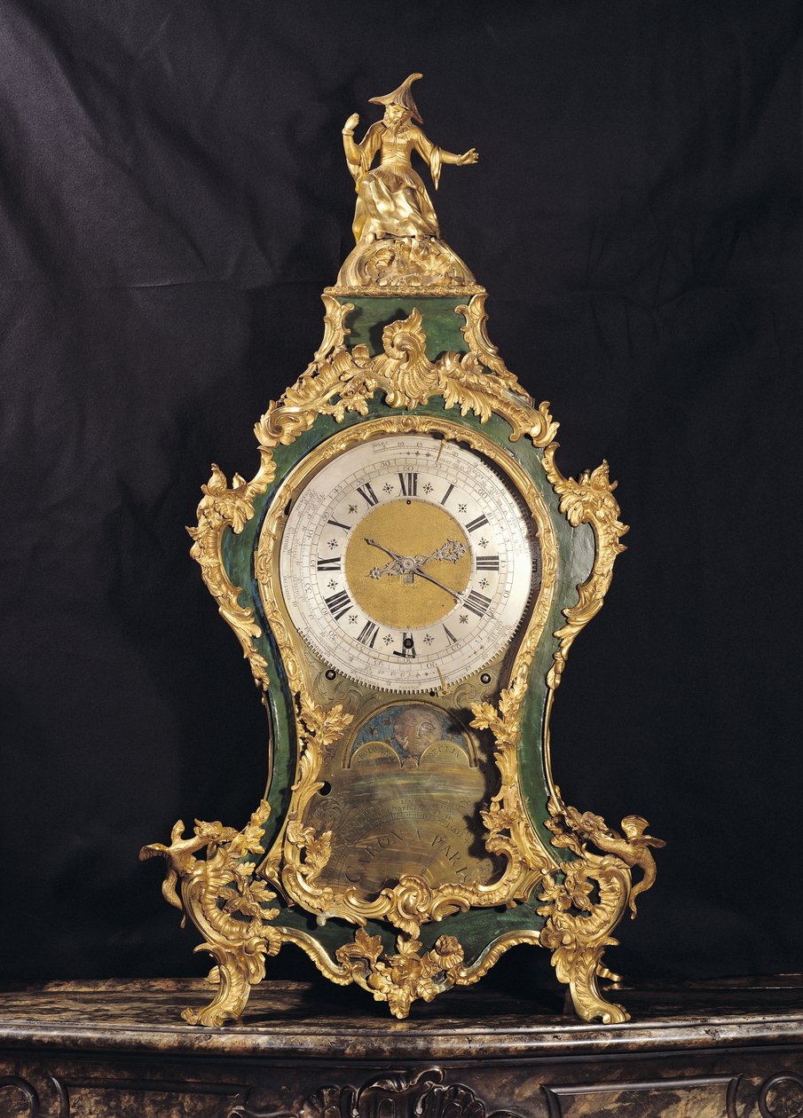 Louis XV -tyylinen kello kiinalaisen miehen (ormolu) ylittämänä tekijältä French School