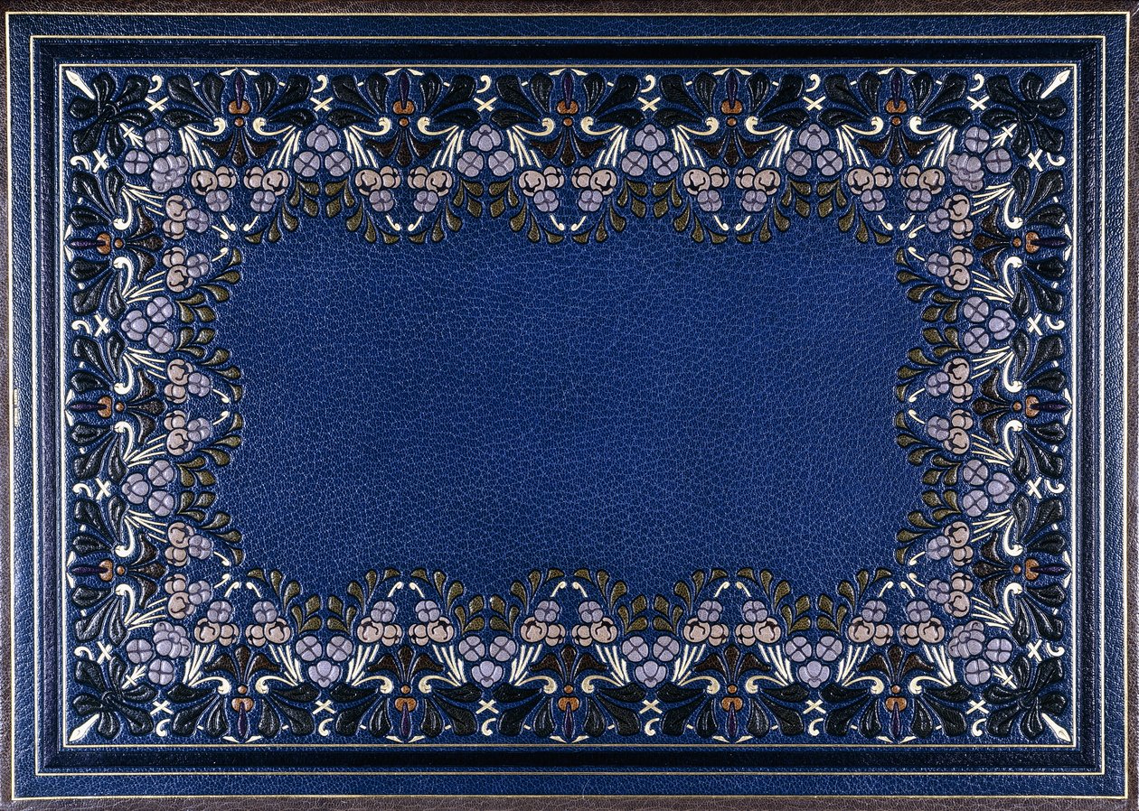 Lower book cover with floral design, 1886 tekijältä French School