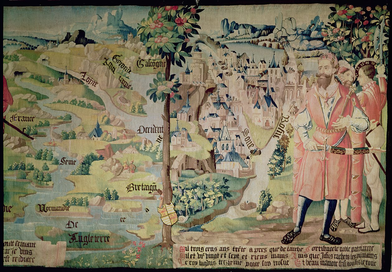Lugdus (1672-21 eKr.) ennen Lyonin kaupungin esitystä, Arrasin työpaja, n. 1530 tekijältä French School