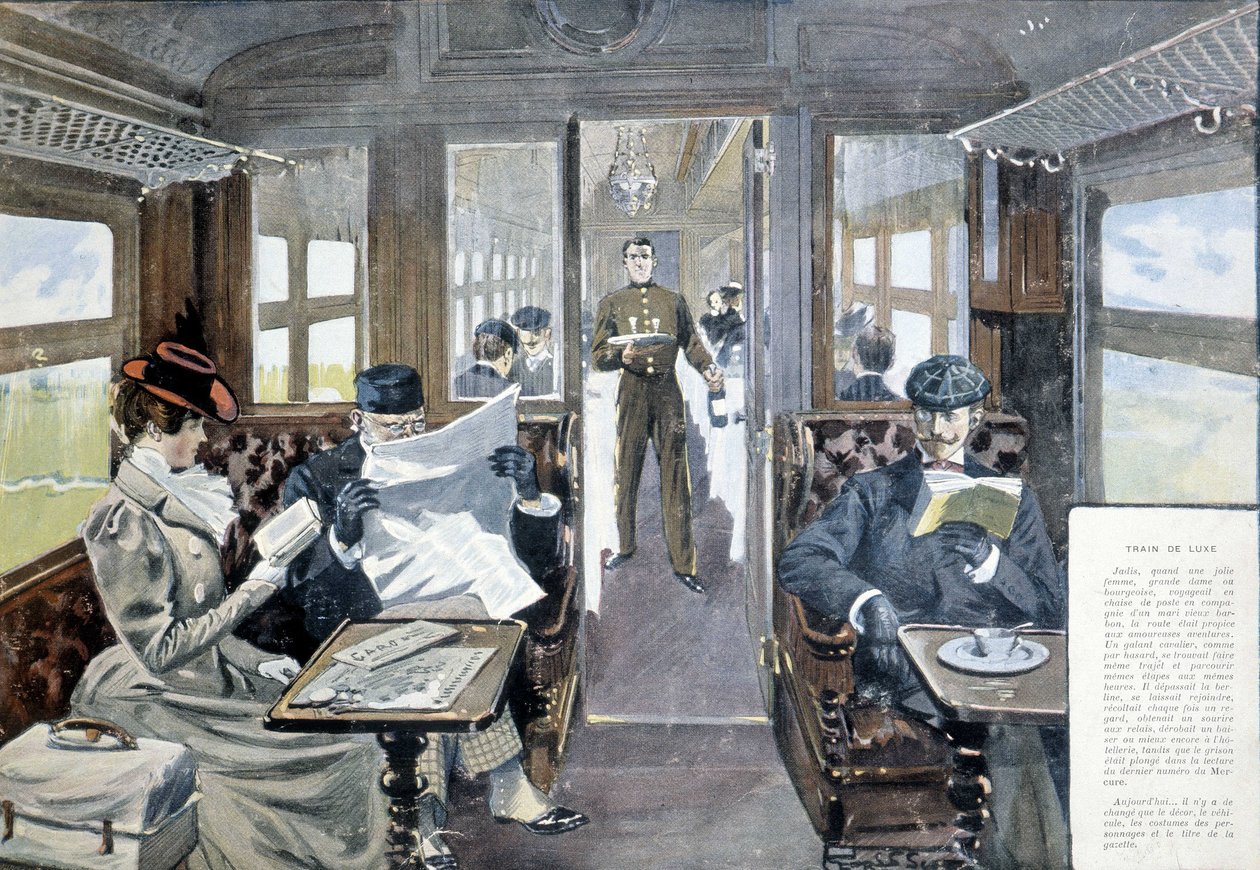 Luksusjunan ravintolavaunu, 1800-luvun loppu tekijältä French School