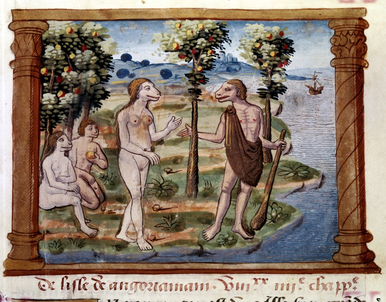 MARCO POLO: Illustration of "The Book of Marco Polo" Esitys hirviömäinen cr... tekijältä French School