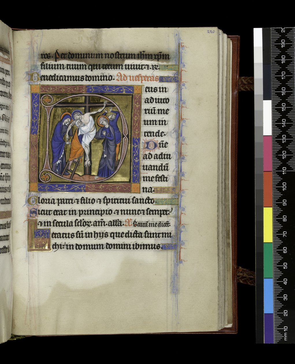 MS 300 f.220r, folio Psalterista ja Isabellan tunteista, Pariisi, n. 1265-1270 tekijältä French School