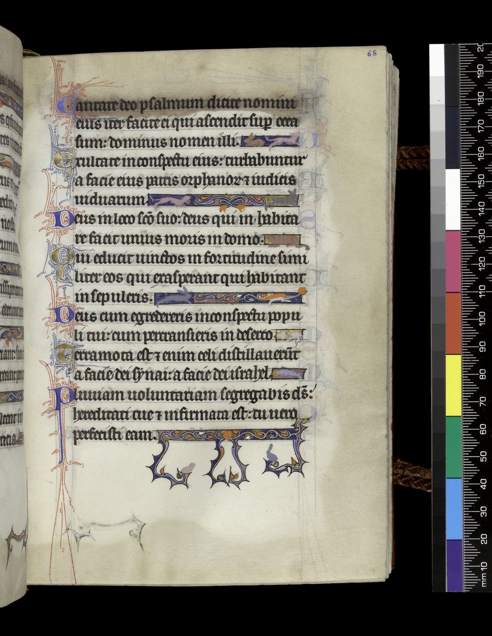 MS 300 f.68r, folio Psalterista ja Isabellan tunteista, Pariisi, n. 1265-1270 tekijältä French School