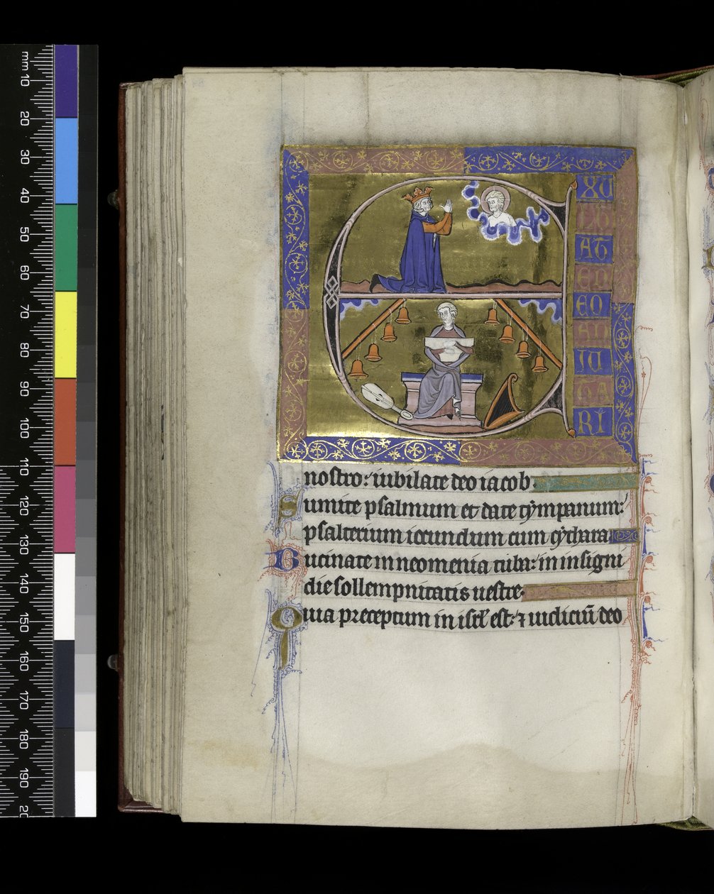MS 300 f.89v, David rukoilee Jumalaa tekijältä French School