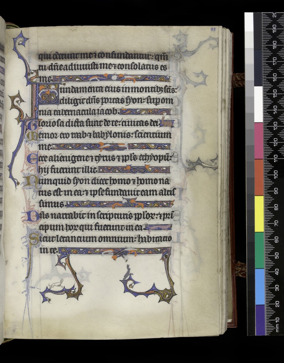 MS 300 f.95r, folio Isabellan Psalterista ja Hours of Francesta, Pariisi, n. 1265-1270 tekijältä French School