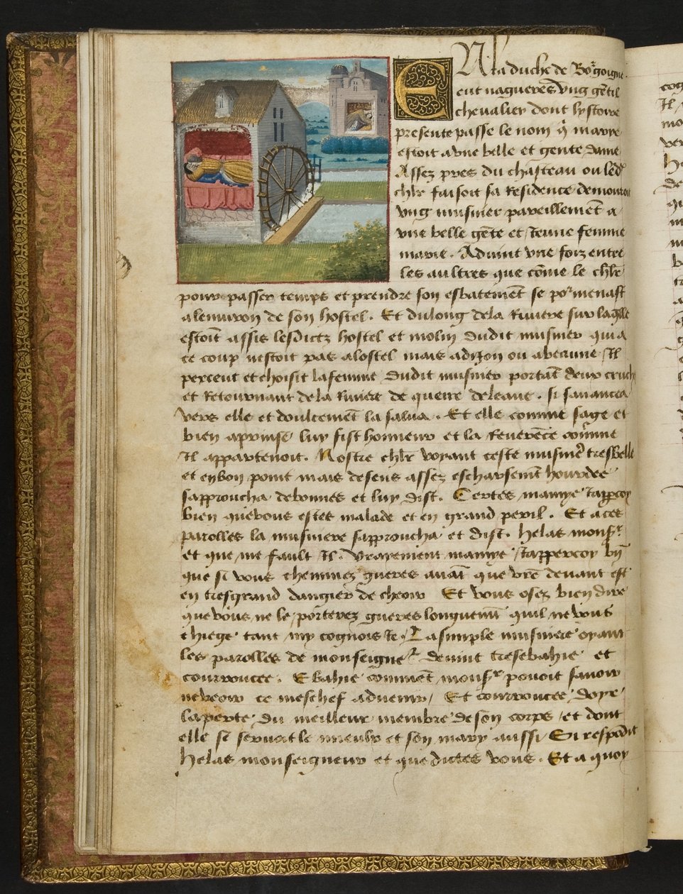 MS Hunter 252 008v sivu sadasta uudesta uutisesta, c.1461-62 tekijältä French School