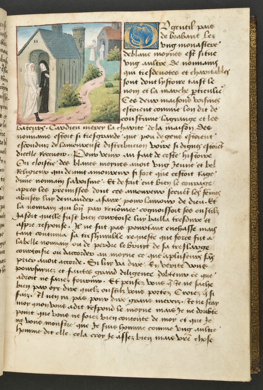 MS Hunter 252 033r sivu sadasta uudesta uutisesta, c.1461-62 tekijältä French School