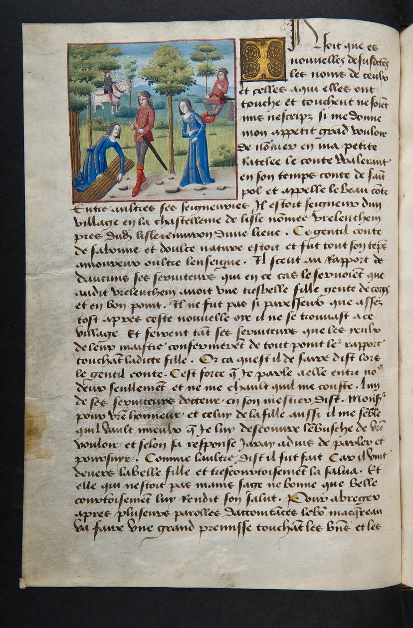 MS Hunter 252 051v sivu sadasta uudesta uutisesta, c.1461-62 tekijältä French School
