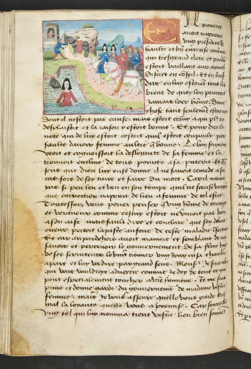 MS Hunter 252 110v sivu sadasta uudesta uutisesta, c.1461-62 tekijältä French School