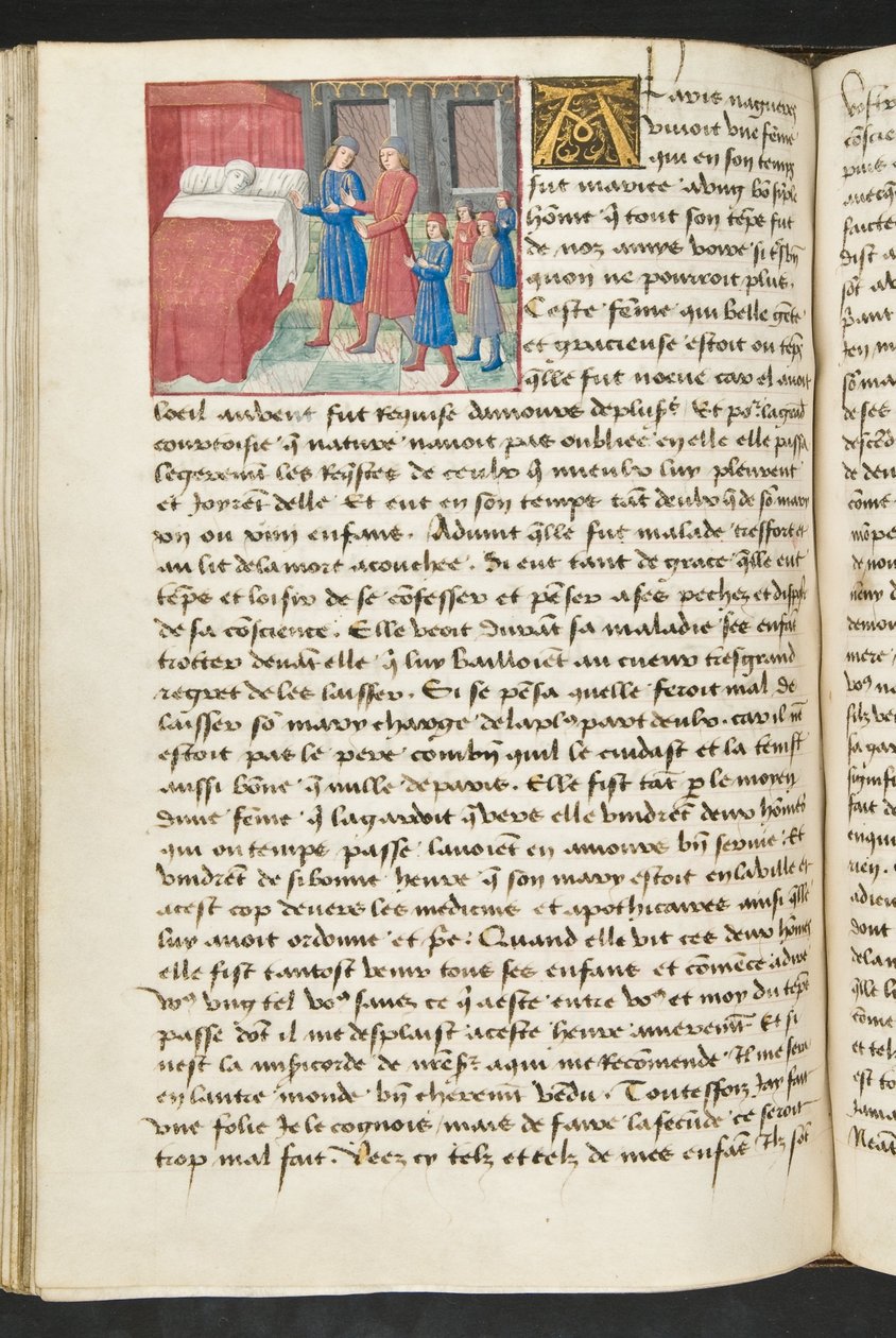 MS Hunter 252 116v sivu Cent Nouvelles Nouvellesista, n. 1461-62 tekijältä French School