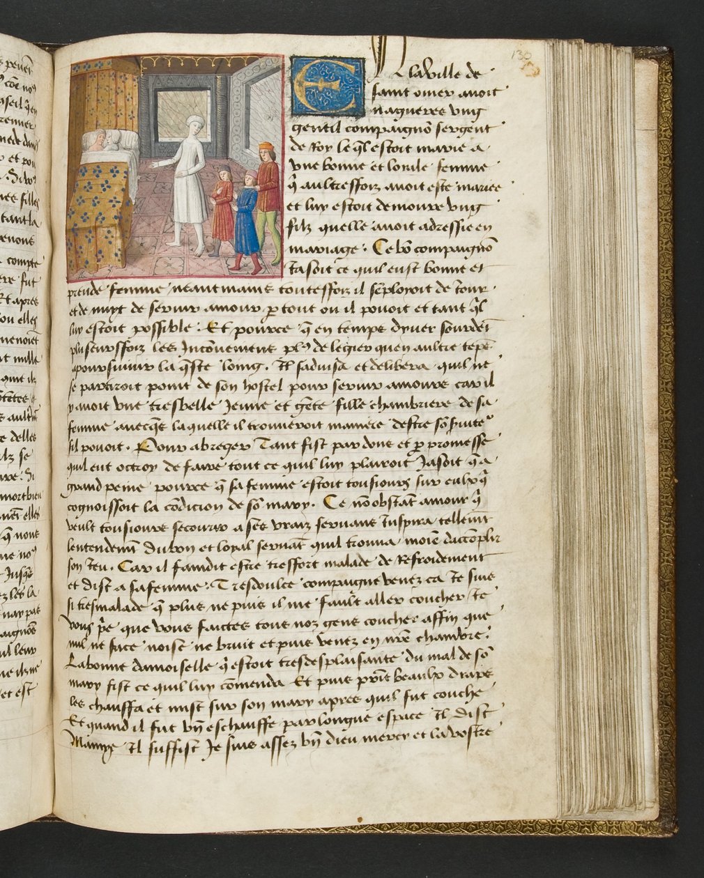 MS Hunter 252 130r sivu sadasta uudesta uutisesta, c.1461-62 tekijältä French School