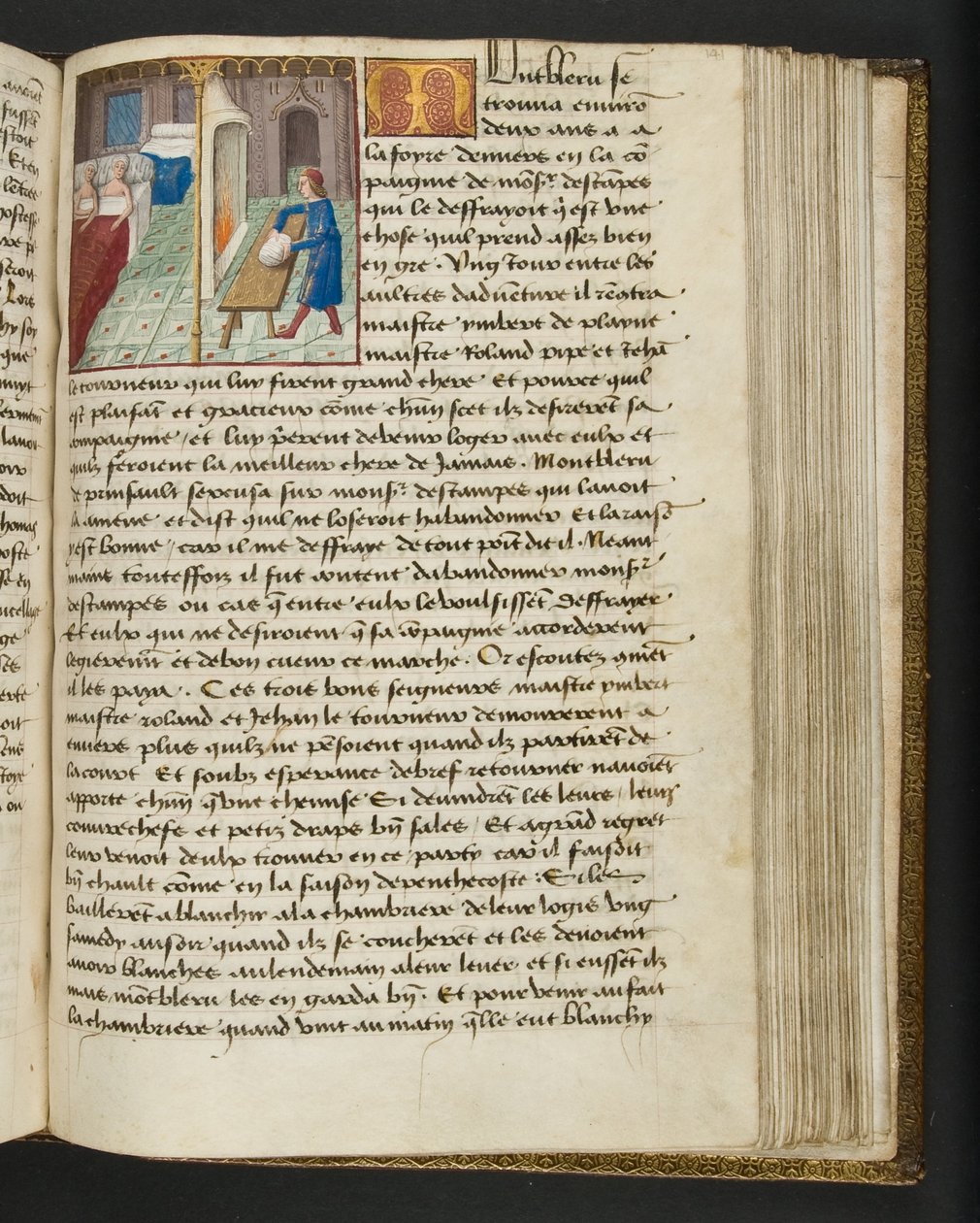 MS Hunter 252 141r sivu sadasta uudesta uutisesta, c.1461-62 tekijältä French School