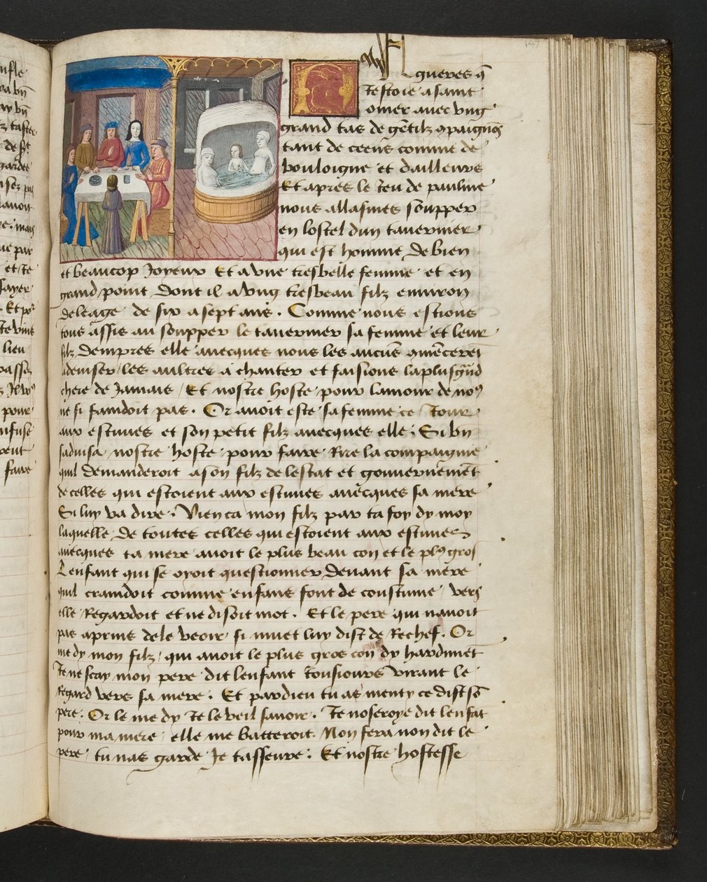 MS Hunter 252 147r sivu sadasta uudesta uutisesta, c.1461-62 tekijältä French School