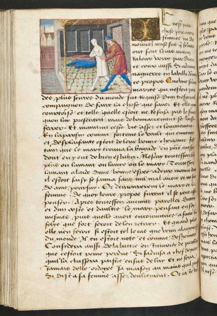 MS Hunter 252 149v sivu Cent Nouvelles Nouvellesista, n. 1461-62 tekijältä French School