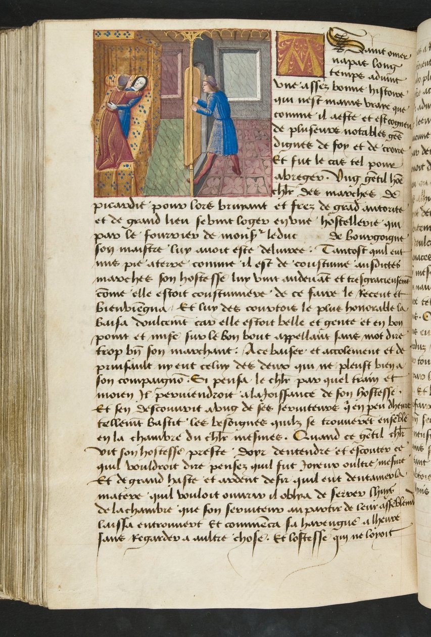 MS Hunter 252 154v sivu Cent Nouvelles Nouvelles, n. 1461-62 tekijältä French School